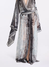 Printed Chiffon Long Skirt