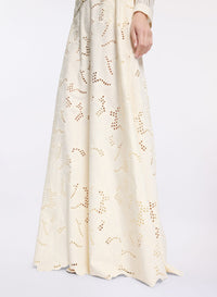 Cotton Embroidered Long Skirt
