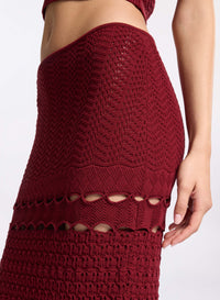 Cut-Out Knit Skirt