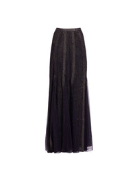 Metallic Knit & Tulle Skirt