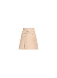 Embroidered Gabardine Short Skirt