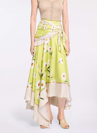 Printed Twill Skirt