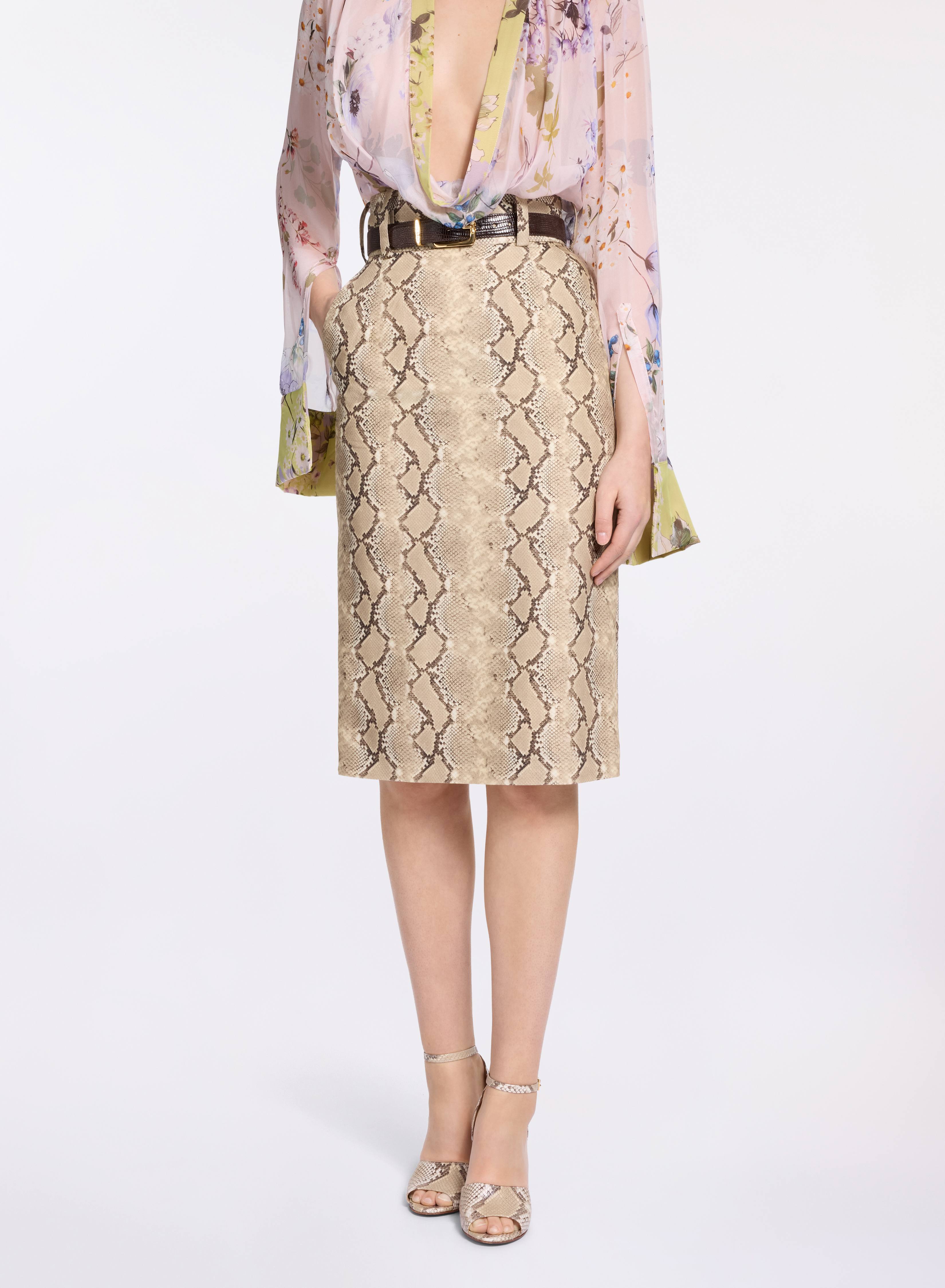 Python Print Midi Skirt – ELIE SAAB