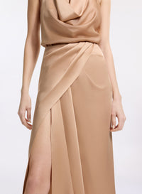 Envers Satin Draped Skirt