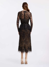 Lace Embroidered Midi Skirt