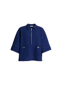 Oversized Wool Crepe Blouse