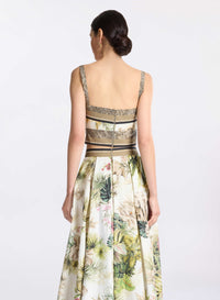 Savannah Print Cotton Crop Top