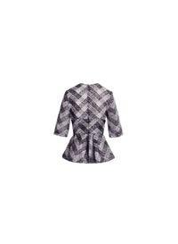 Chevron Peplum Blouse