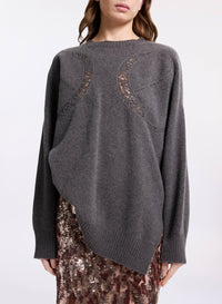 Cut-Out Knit Sweater