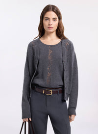 Cut-Out Knit Top