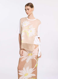 Printed TulleT-Shirt
