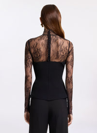 High Neck Cady with Lace Top