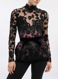 Embroidered Tulle Corset