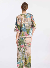 Embroidered Tulle Twin Set