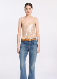 Sequined Mesh Twin Set