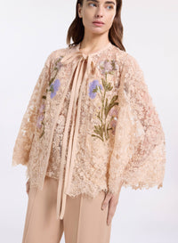 Bead Embroidered Lace Twin Set