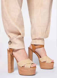 Raffia Heeled Platform (AP)
