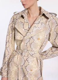 Python Leather Coat