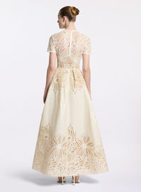 Sequin Embroidered Midi Dress