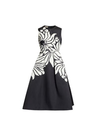 Floral Print Mikado Dress