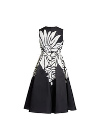 Floral Print Mikado Dress