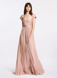 Printed Chiffon Long Dress