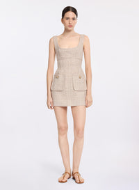 Sequin Tweed Short Dress