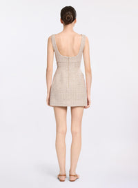 Sequin Tweed Short Dress