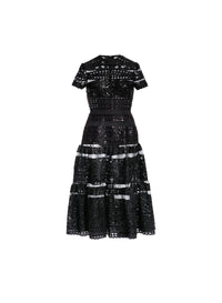 Tulle Embroidered Midi Dress