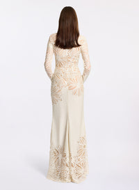 Sequin Embroidered Long Dress