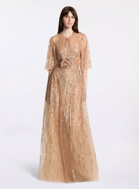 3D Flower Embroidered Dress