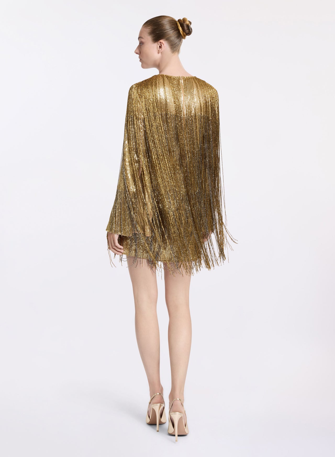 Fringe Embroidered Short Dress – ELIE SAAB