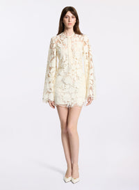 Tulle Embroidered Short Dress