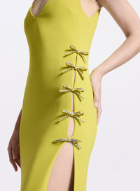 Crystal Bow Embellished Dress