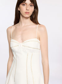 Stud Embellished Midi Dress