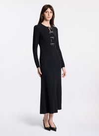 Crystal Bow Midi Dress
