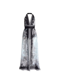 Printed Chiffon Long Dress