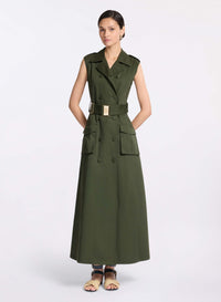 Gabardine Midi Dress