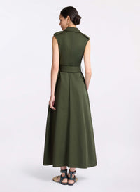 Gabardine Midi Dress