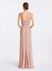 Bead Embroidered Halter Neck Dress