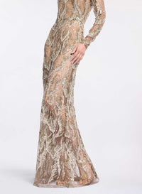 Off-The-Shoulder Embroidered Tulle Dress