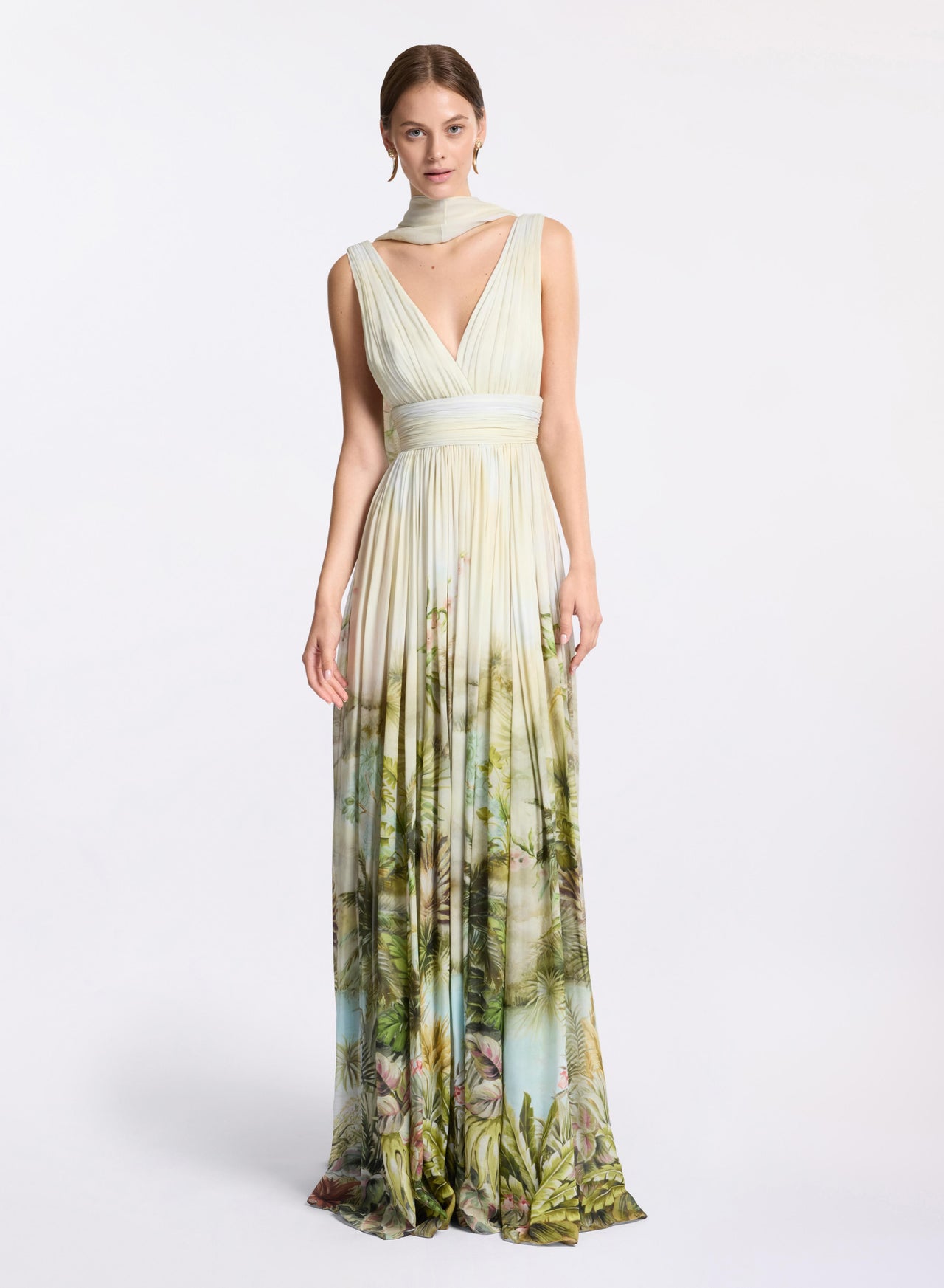 Printed Chiffon Oasis Dress – ELIE SAAB