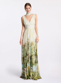 Printed Chiffon Oasis Dress