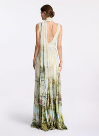 Printed Chiffon Oasis Dress