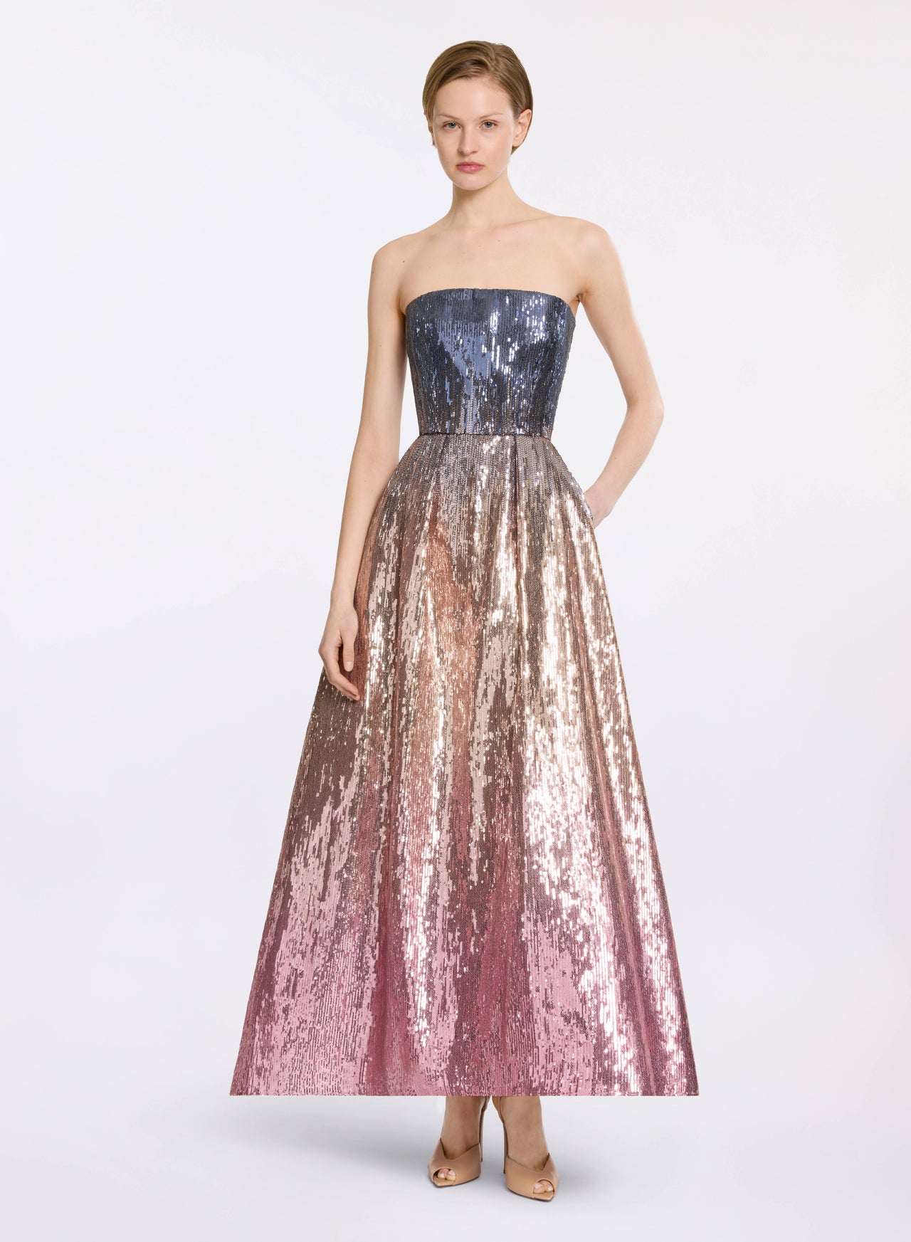 Gradient Sequin Flared Dress – ELIE SAAB
