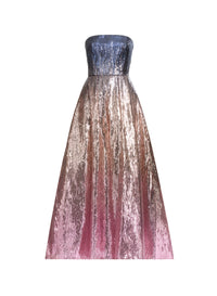 Gradient Sequin Flared Dress