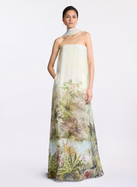 Strapless Oasis Linen Dress