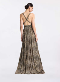 Animalier Print Silk Dress