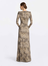 Animalier Print Jersey Dress