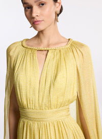 Printed Silk Long Dress